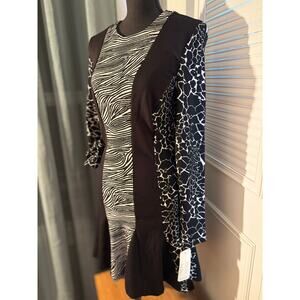 🌟NICOLE MILLER ARTELIER Contrast Mermaid Panel Dress